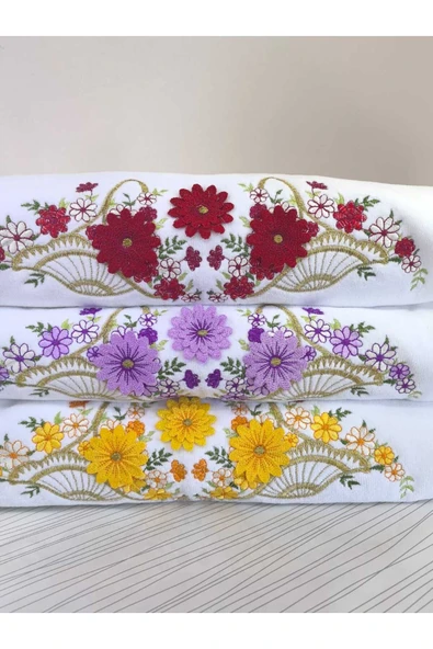 Peacock 3'lü Üç Boyutlu El & Yüz Havlusu 50 X 90 (2600GR) - 11