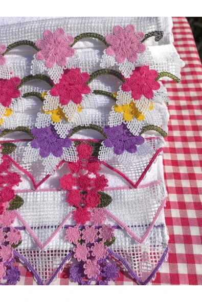 Peacock Güpürlü , Nakışlı , Çeyizlik el Havlusu Karışık 7 adet