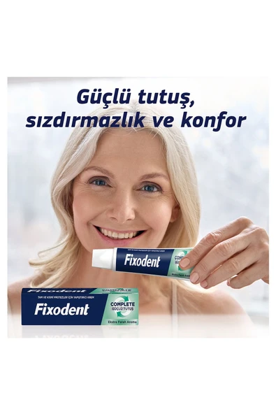 Fixodent Complete Ekstra Ferah Diş Protezi Yapıştırıcı Krem 47 gr 10 Adet - Resim 6