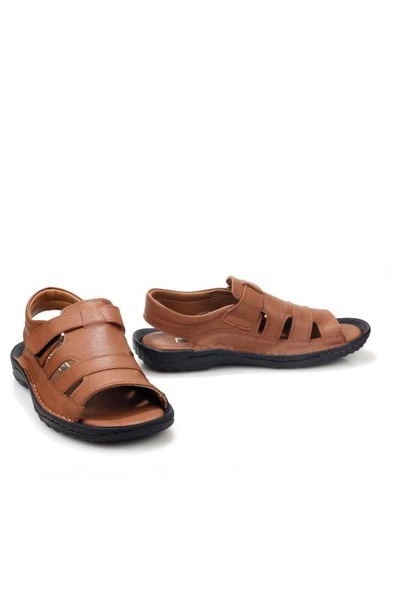 Pisagor Ps-33720 Erkek Ortopedik Deri Sandalet - 3