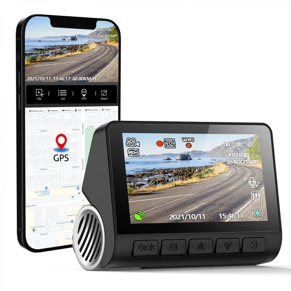 GO-4K GPS WİFİ ARAÇ KAMERASI DVR