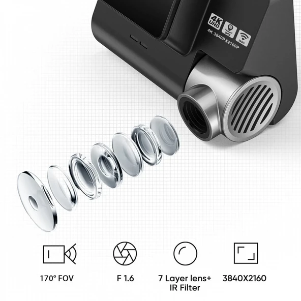 GO-4K GPS WİFİ ARAÇ KAMERASI DVR - 4