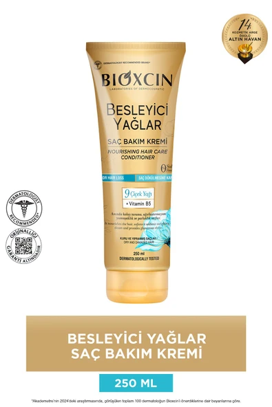 Bioxcin Besleyici Yağlar Bakım Saç Kremi 250 ml Sülfatsız, Kuru ve Yıpranmış Saçlar, Dökülme Karşıtı, Onarım
