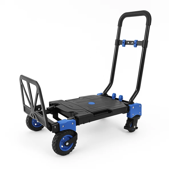 Ayarlanabilir Katlanabilir Yük Koli Taşıma Arabası Dört Tekerlekli 150 Kg - 1