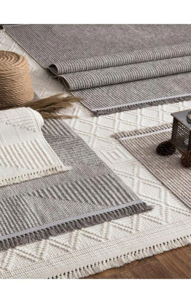 Vivaldi Delhi 3008 Krem Serisi Salon Oturma Yatak Odası Halısı - Resim 2