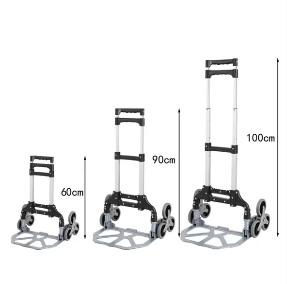 Katlanabilir Yük Taşıma  Arabası Altı Tekerlekli 70 Kg - 3