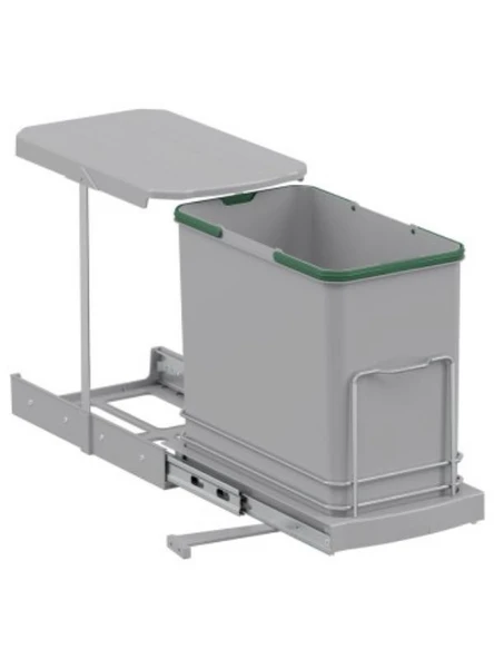Starax S-2571-G Teleskopik Raylı Plastik 24 Lt. Gri Çöp Kovası