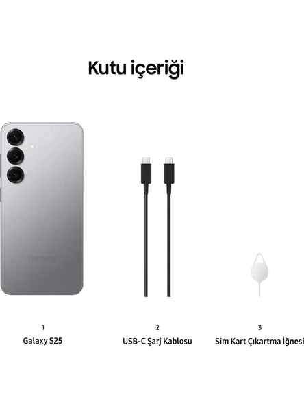 Samsung Galaxy S25 128 GB 12 GB Ram GÜMÜŞ (VİTRİN ÜRÜN) - 2