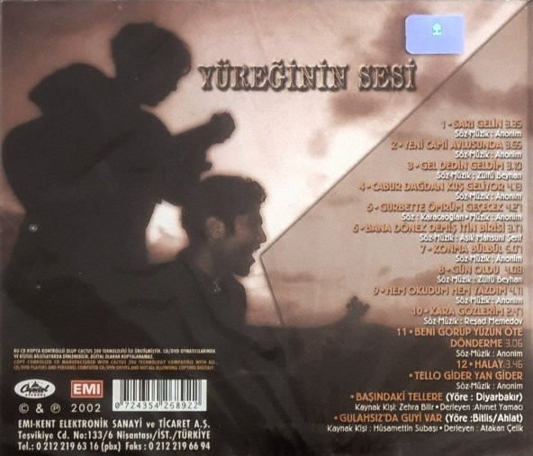 ERKAN & SERKAN UYAR - YÜREĞİNİN SESİ (CD) (2002) - 2