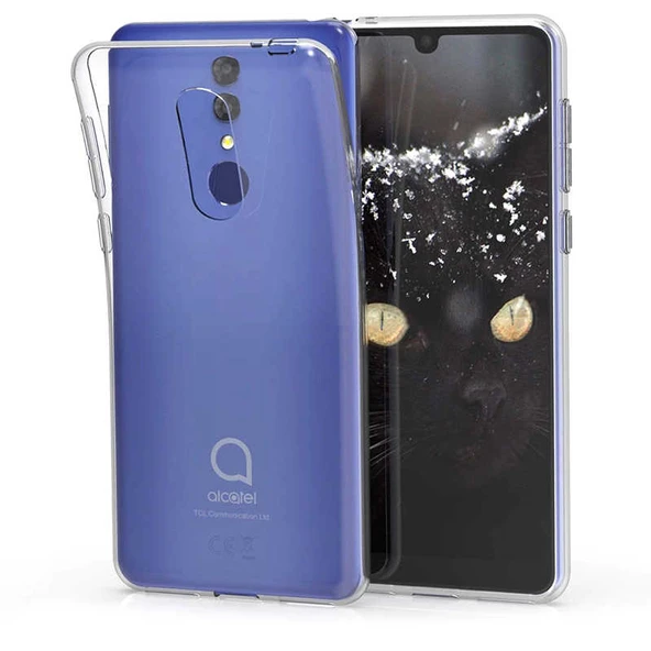 Alcatel 3 2019 Kılıf Şeffaf Süper Silikon Kılıf - Resim 2