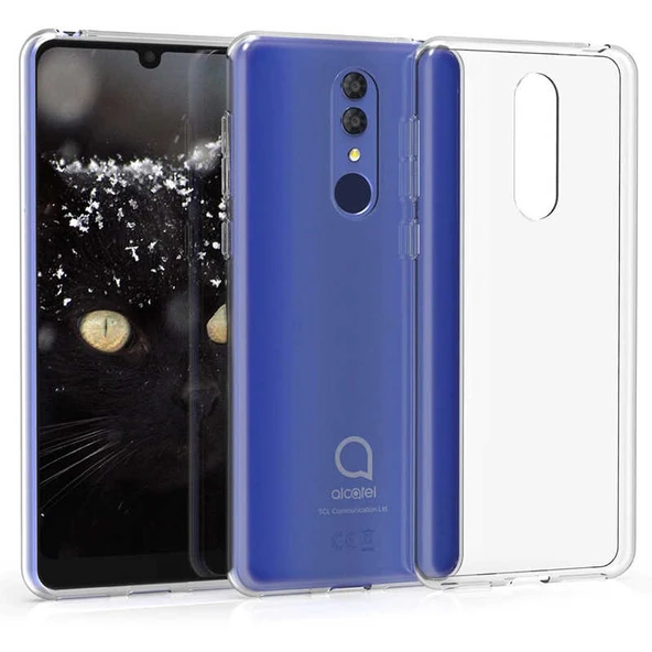 Alcatel 3 2019 Kılıf Şeffaf Süper Silikon Kılıf ürün görseli 1