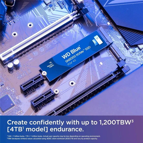 Wd 1TB Blue SN5000 WDS100T4B0E NVMe SSD M.2 2280 1 TB 5.000-4.000 MB-sn Ssd Disk - 2