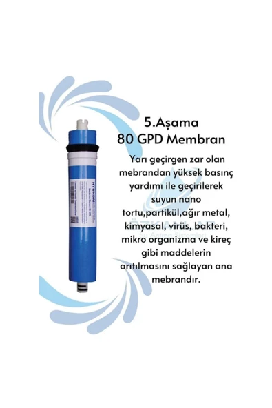 Su Arıtma Filtre Seti 5'li Takım ve Bağlantı Parçaları - Nsf Onaylı - Orijinal - 6