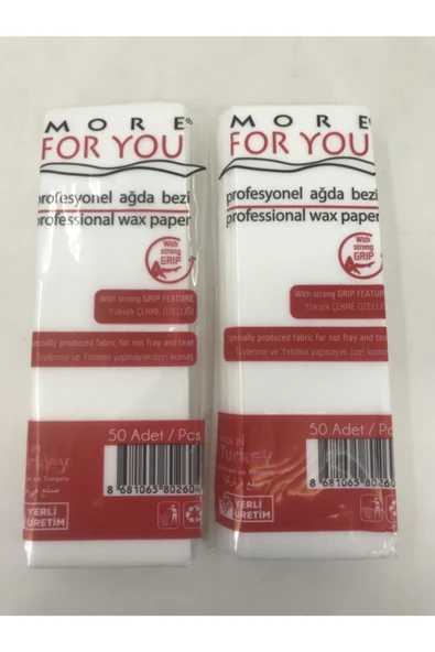 MORE FOR YOU Ağda Bezi X 2 Paket 50 Adet