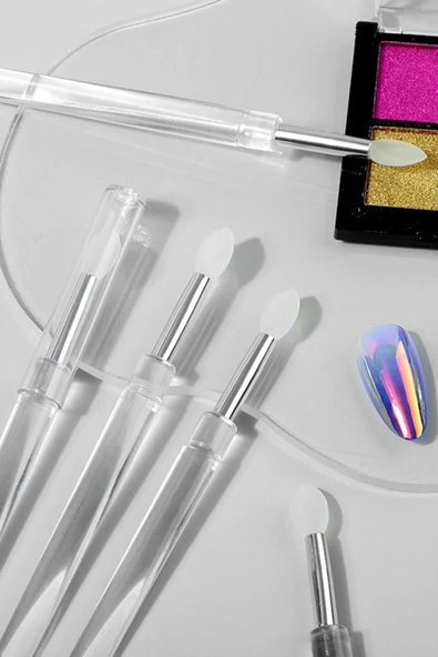 MİSYUL Silikon Ruj Dudak Fırçası Pürüzsüz Dudak Boyama Aparatı & Tırnak Nail Art Ombre Silikonu - 2