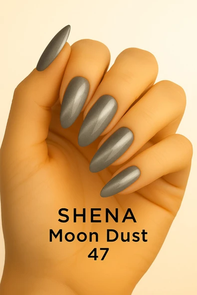 SHENA Kalıcı Oje Kedi Gözü 15 ml - 47 Metalik Gümüş - Cat Eye Uv/led Gel Polish ❤ From Dubai - 2