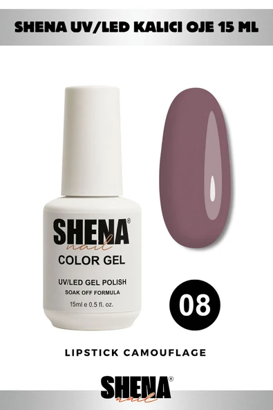 SHENA Kalıcı Oje 15 ml - 08 Çikolata Kahve - Uv/led Gel Polish ❤ From Dubai