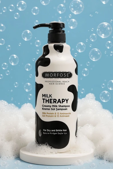 MORFOSE Milk Therapy Şampuan 1000 ml - Süt Proteinli, Onarıcı, Besleyici Etki - 4