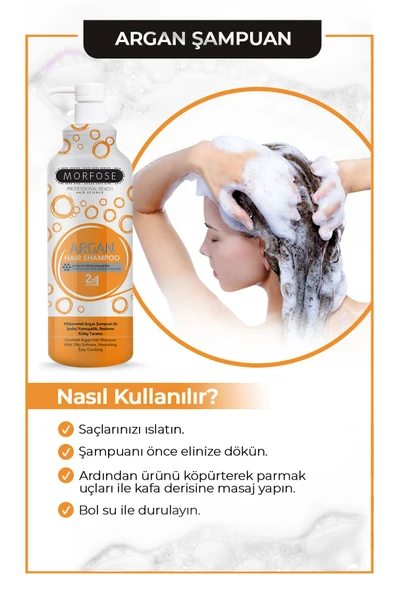 MORFOSE Argan Içeren Saç Şampuanı 1000 ml - Boyalı Saçlar - 3