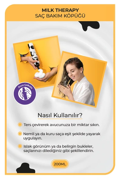 MORFOSE Milk Therapy Saç Köpüğü 200 ml 2 Adet - 4