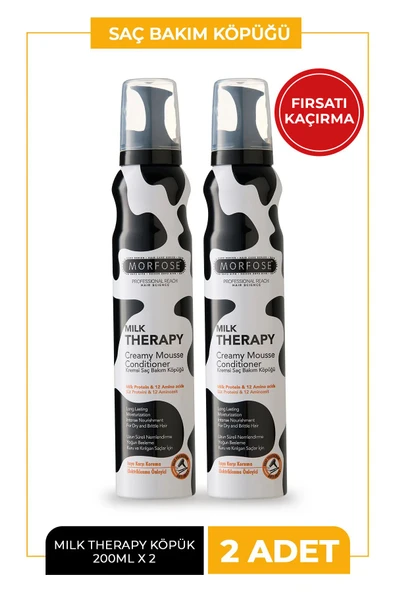 MORFOSE Milk Therapy Saç Köpüğü 200 ml 2 Adet