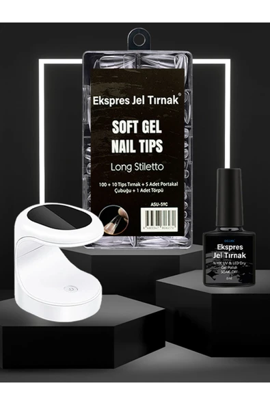 Shena Mini Uv Led Işık Oje&tırnak Kurutucu,express Protez Tırnak Kiti, Express Kurutma Cilası