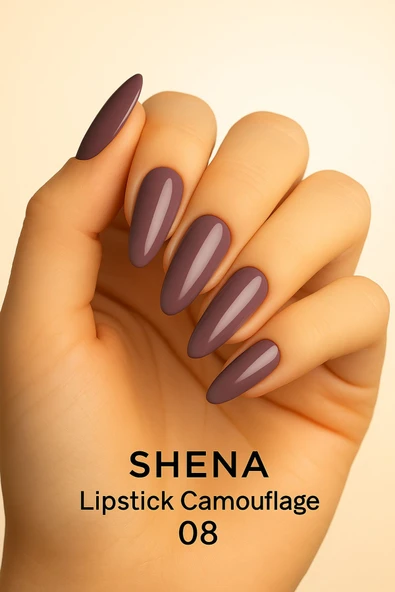 SHENA Kalıcı Oje 15 ml - 08 Çikolata Kahve - Uv/led Gel Polish ❤ From Dubai - 2