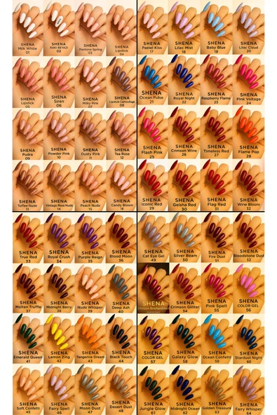 SHENA Kalıcı Oje Bayilik Paketi 192 Adet Tüm Renkler - Toptan Oje - UV/LED Gel Polish 15 Ml - Dynamic - 7