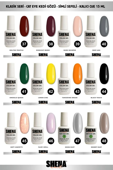 SHENA Kalıcı Oje Bayilik Paketi 192 Adet Tüm Renkler - Toptan Oje - UV/LED Gel Polish 15 Ml - Dynamic - 5