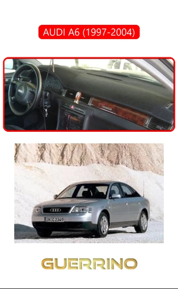 NEYA  AUDI A6 (1997-2004)TORPİDO KORUMA HALISI KIRMIZI KENAR ürün görseli 1