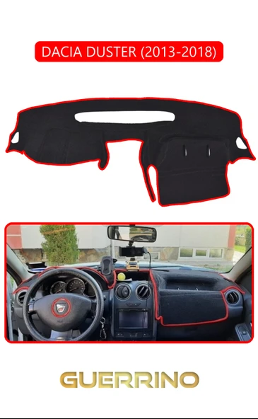 NEYA  DACIA DUSTER 2013-2018TORPİDO KORUMA HALISI KIRMIZI KENAR - 1