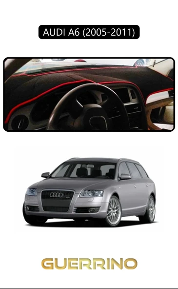 NEYA  AUDI A6 (2005-2011) TORPİDO KORUMA HALISI SİYAH KENAR ürün görseli 1