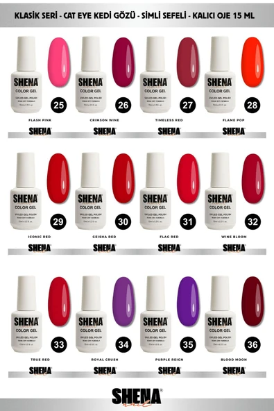 SHENA Kalıcı Oje Bayilik Paketi 192 Adet Tüm Renkler - Toptan Oje - UV/LED Gel Polish 15 Ml - Dynamic - 4