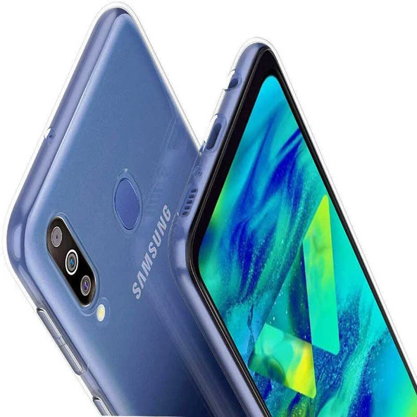 Galaxy M40 Kılıf Şeffaf Süper Silikon Kılıf - Resim 3