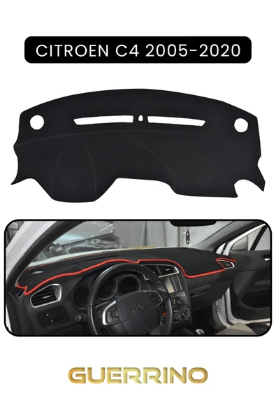NEYA  CITROEN C4 2005-2020TORPİDO KORUMA HALISI SİYAH KENAR - 1
