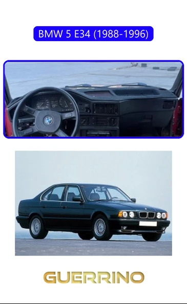 NEYA  BMW 5 E34 1988-1996TORPİDO KORUMA HALISI MAVİ KENAR ürün görseli 1