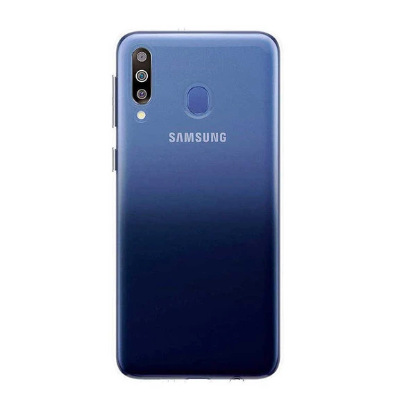 Galaxy M40 Kılıf Şeffaf Süper Silikon Kılıf - Resim 2