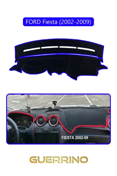 NEYA  FORD Fiesta (2002-2009)TORPİDO KORUMA HALISI MAVİ KENAR ürün görseli 1