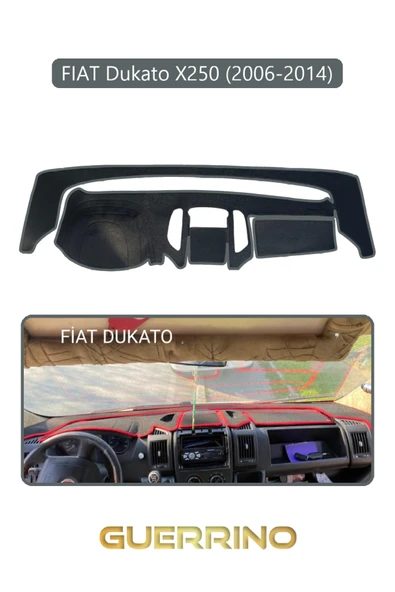 NEYA  FIAT Dukato X250 2006-2014 Modellerine UygunTORPİDO KORUMA HALISI GRİ KENAR ürün görseli 1