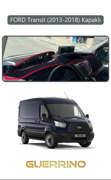 NEYA  FORD Transit (2013-2018) KapaklıTORPİDO KORUMA HALISI GRİ KENAR - 1