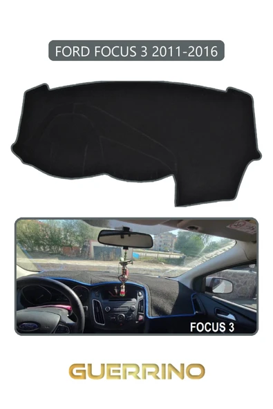 NEYA  FORD Focus 3 (2011-2016)TORPİDO KORUMA HALISI GRİ KENAR - 1