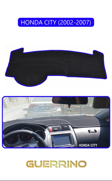 NEYA  HONDA CITY 2002-2007TORPİDO KORUMA HALISI MAVİ KENAR ürün görseli 1