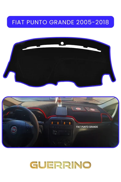 NEYA  FIAT Punto grande 2005-2018 Modellerine UygunTORPİDO KORUMA HALISI MAVİ KENAR ürün görseli 1