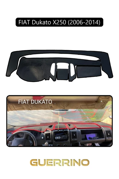 NEYA  FIAT Dukato X250 2006-2014 Modellerine UygunTORPİDO KORUMA HALISI SİYAH KENAR