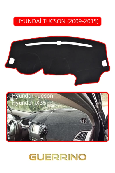 NEYA  HYUNDAİ TUCSON 2009-2015TORPİDO KORUMA HALISI KIRMIZI KENAR