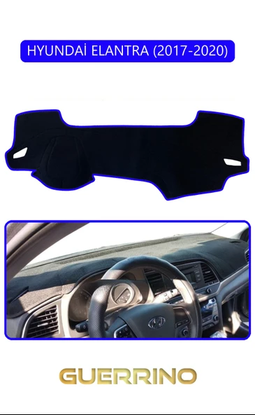 NEYA  HYUNDAİ ELANTRA 2017-2020TORPİDO KORUMA HALISI MAVİ KENAR ürün görseli 1