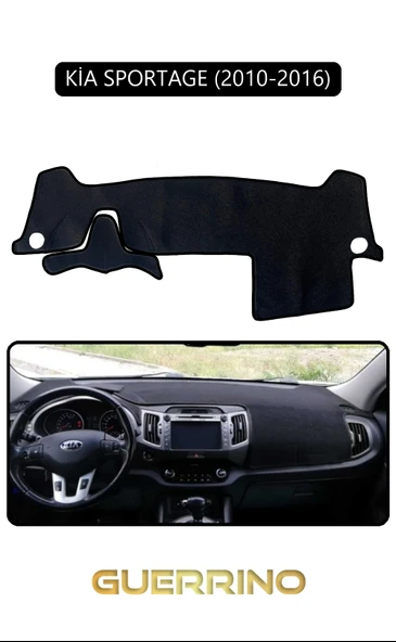 NEYA  KİA SPORTAGE 2010-2016TORPİDO KORUMA HALISI SİYAH KENAR ürün görseli 1