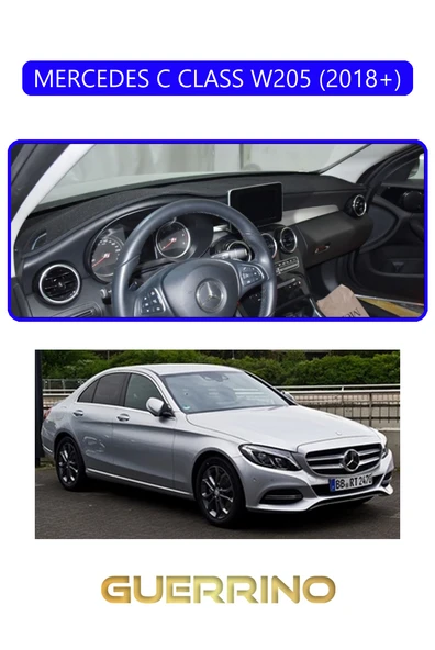 NEYA  MERCEDES C CLASS W205 2018+TORPİDO KORUMA HALISI MAVİ KENAR ürün görseli 1