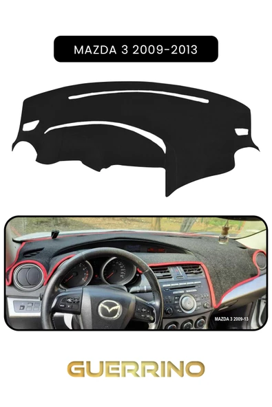 NEYA  MAZDA 3 2009-2013TORPİDO KORUMA HALISI SİYAH KENAR ürün görseli 1