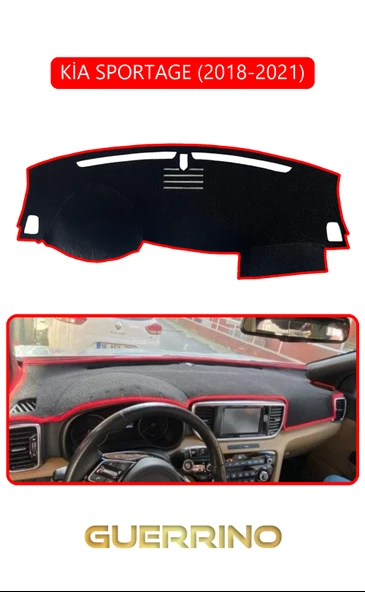 NEYA  KİA SPORTAGE 2018-2021TORPİDO KORUMA HALISI KIRMIZI KENAR ürün görseli 1